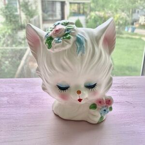 Vintage Napco Kitten Head Vase